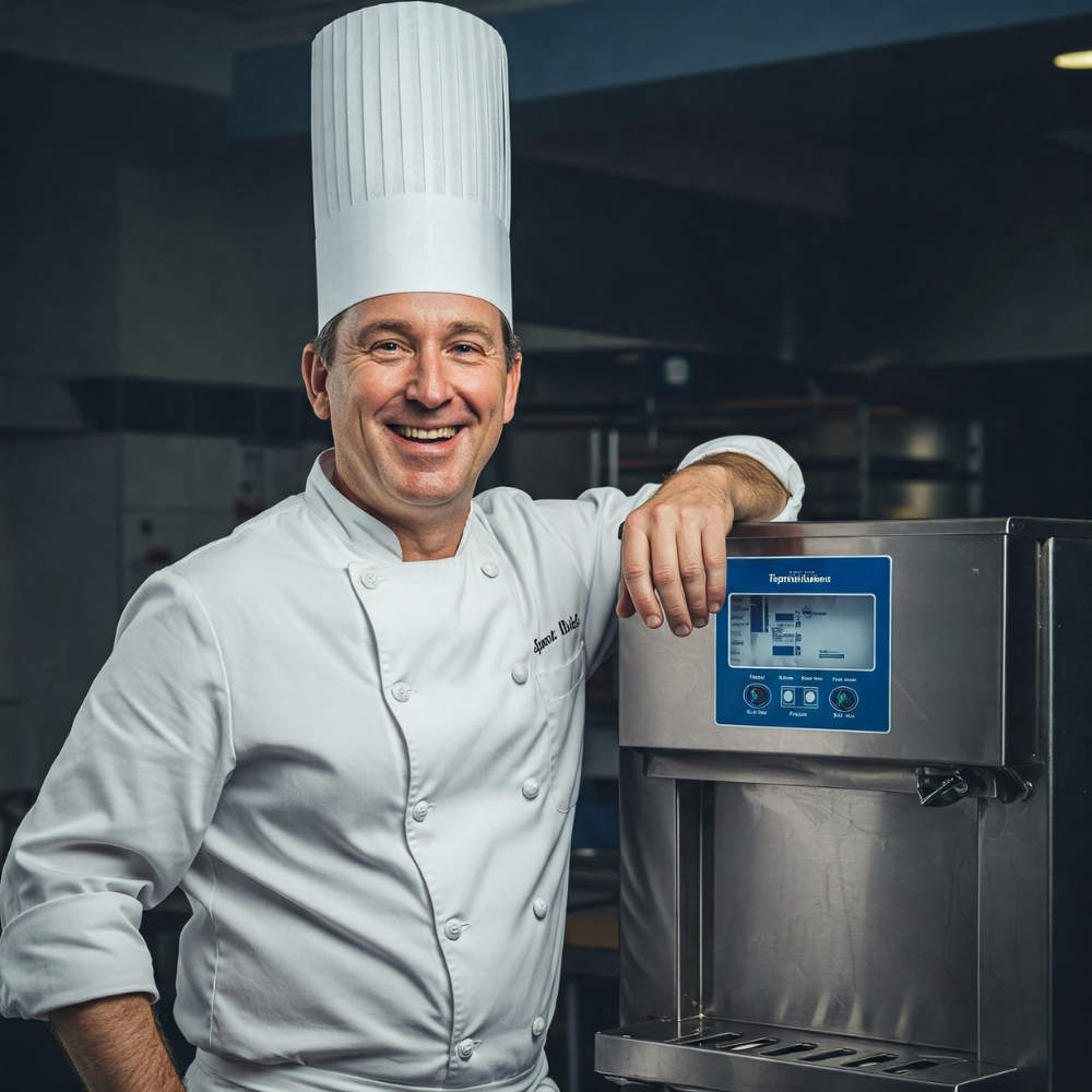 restaurateur client machine glacon